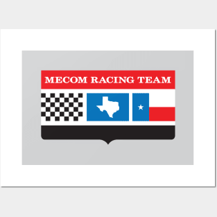 Mecom Racing Team vintage logo - silver frame Posters and Art